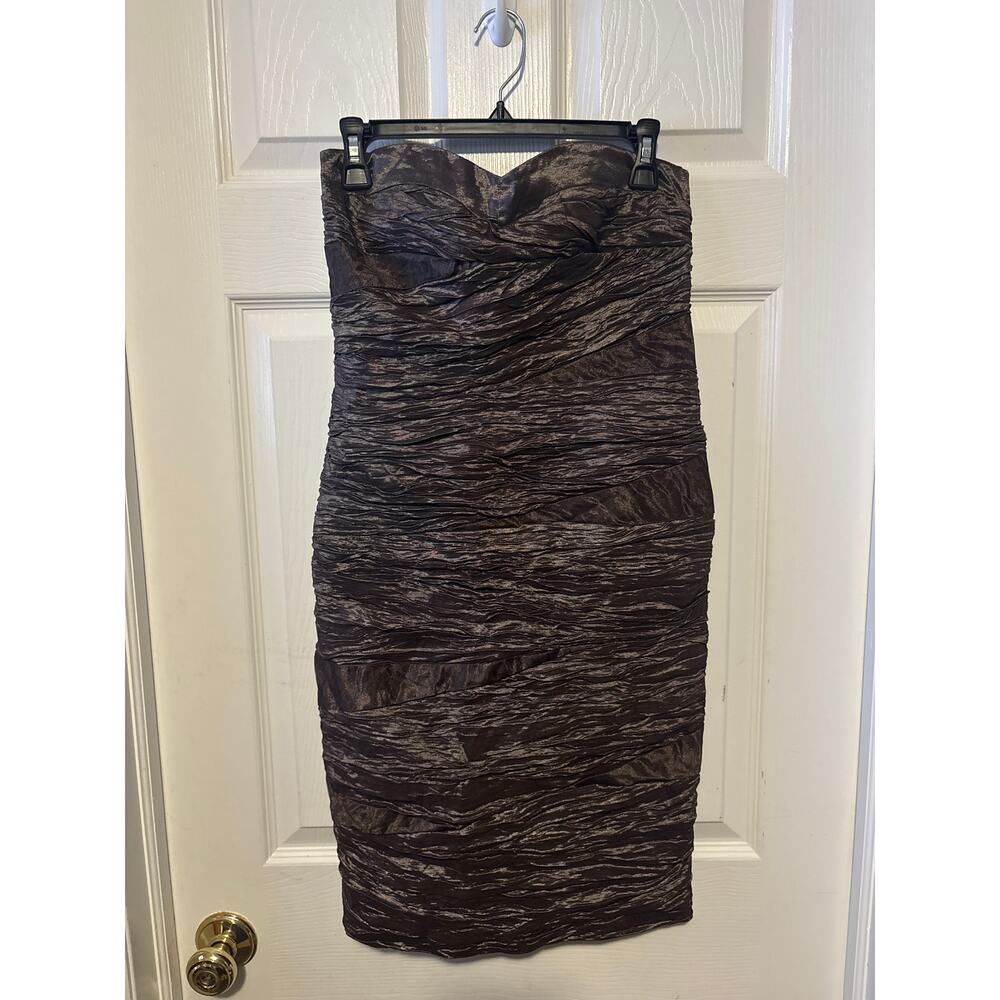 Romeo & Juliet couture size 10 brown strapless r
 dress 1460